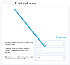 Email post séjour dans elloha